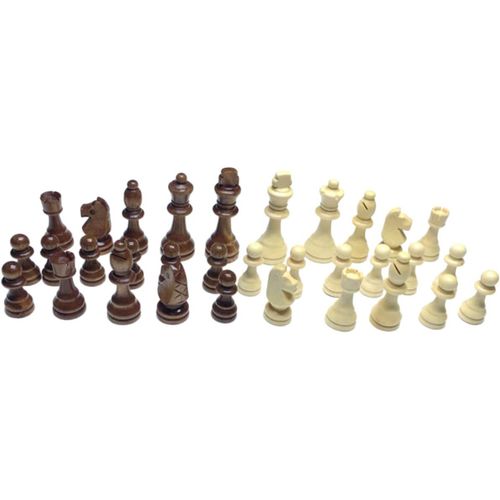 32 Pièces D'échecs En Bois Élégantes - Pions D'échecs Roi Et Reine Pour Échiquier, Accessoires De Jeu Éducatif Et Stimulant Pour Enfants (2,5 Pouces)