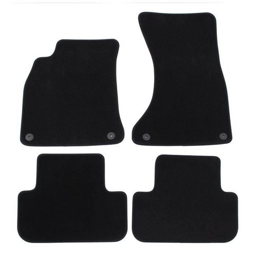 Tapis De Sol De Qualité Noir Supérieure Pour Audi A4 B8 2008-2015 4pcs, Ajustement Précis, Renforcée Dans La Zone De La Pédale