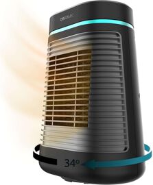 Chauffage céramique tour noir 1500 W écran LED