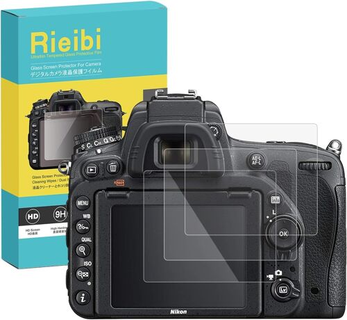 Lot de 3 films protecteurs d'écran pour appareil photo numérique Nikon D750, 0,33 mm, dureté 9H, film en verre trempé pour Nikon D750 avec protection d'écran supérieure