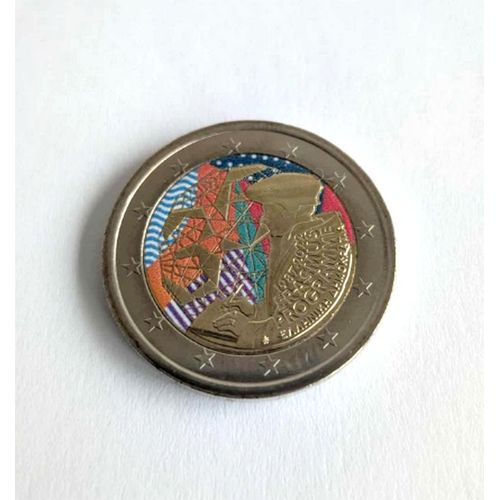 Grece 2022 - 2 Euros - Erasmus - Couleur - Farbe- Colorisee - Colored - Color