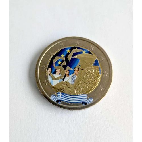 Grece 2022 - 2 Euros - Erasmus - Couleur - Farbe- Colorisee - Colored - Color