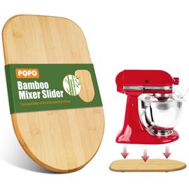 Glissière En Bambou Compatible Avec Le Batteur Sur Socle Kitchen Aid 4.5-5 Qt,Facile À Déplacer Et Protégeant Le Plan De Travail Accessoires Pour Batteurs