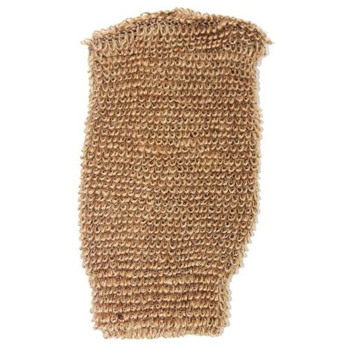 Gant Exfoliant En Fibres De Jute Naturelle - Brun 