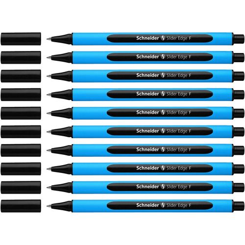 Schneider Lot De 10 Stylos À Bille Slider Edge Pointe Fine Noir