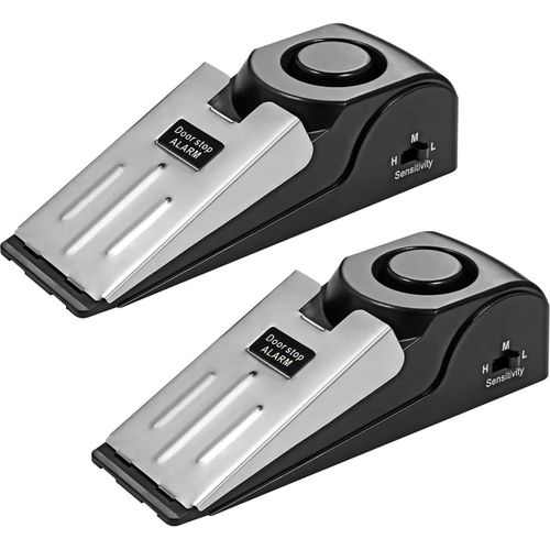 Cale Porte Alarme Sans Fil Wedge 120 dB pour Hôtel Home Travel Security (Lot de 2)