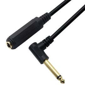 Cordon D¿Ampli À Angle Droit, Mono 90°, 6,35 Ts Mâle Vers 6,35 Trs Femelle, Câble Audio Pour Amplificateurs, Guitares, Pianos, Équipement Home Cinéma