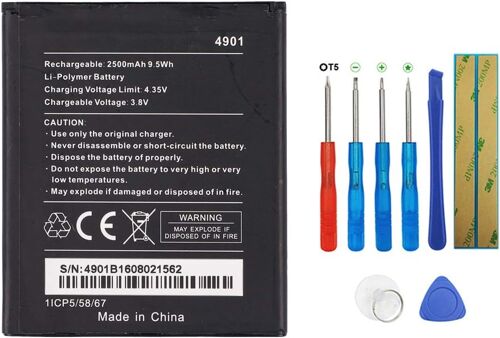 Batterie Wiko 4901 Compatible Avec Wiko Tommy, Wiko Tommy 2 Avec Outils