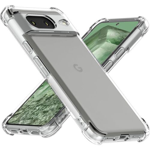 Coque Google Pixel 8, Coins Renforcés Étui Housse Transparente Protection Antichoc Souple Tpu Bumper Case Pour Pixel 8, Clear[X2667]