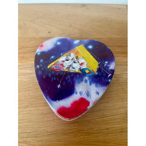 Petite boîte en métal coeur diddl et diddlina