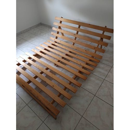 Structure De Lit Futon En Bois De 190 Cm X 140 Cm.