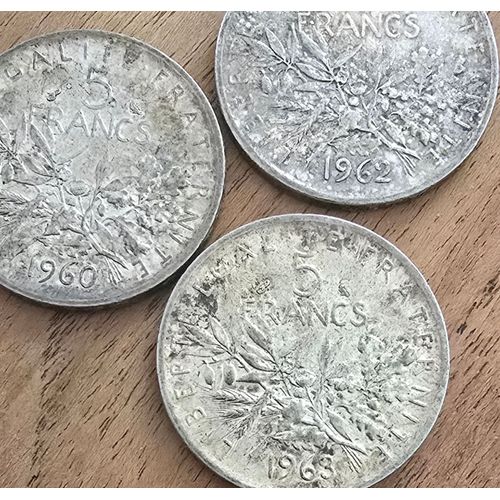 Pièces De 5 Francs 1960 .1962 .1963