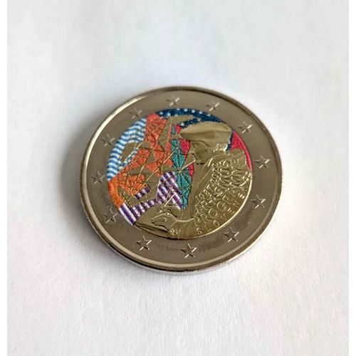 Slovaquie 2022 - 2 Euros - Erasmus - Couleur - Farbe- Colorisee - Couleurs - Colored - Color