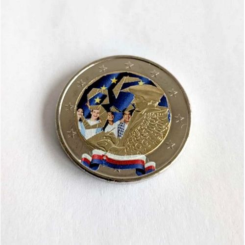 Slovaquie 2022 - 2 Euros - Erasmus - Couleur - Farbe- Colorisee - Couleurs - Colored - Color