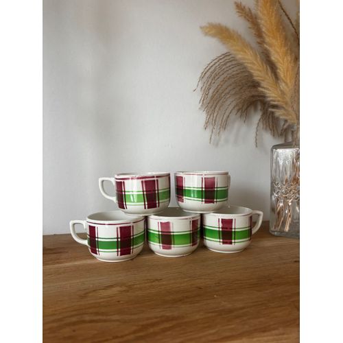 Ensemble De 5 Tasses Anciennes Sarreguemines Sousse