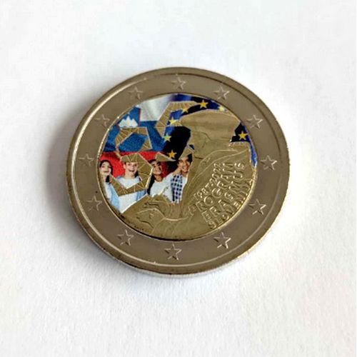 Slovenie 2022 - 2 Euros - Erasmus - Couleur - Farbe- Colorisee - Couleurs - Colored - Color