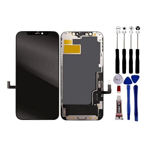 Ecran Complet Iphone 12 12 Pro Lcd Vitre Tactile Compatible Châssis Kit Outil - Lcd / Noir / Avec Kit Outils