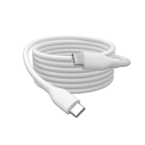 DIGITUS Câble 0,5m USB type-C vers type-C 480 Mbit/s - 60W - flexible en silicone - Blanc