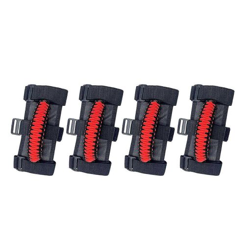 Lot De 4 Poignées De Maintien En Paracorde Pour Arceau De Sécurité Jk Tj Jl Cj Yj -2021 Jt Utv Atv (Rouge)