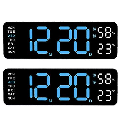 Horloge Électronique Simple Et Multifonctionnelle, Rectangulaire, Grand Format, Réveil Pouvant Être Accroché Ou Rangé