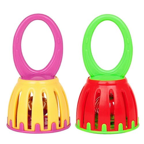 Clochette à main en plastique Orff, clochette à main pour l'éducation précoce des enfants, clochette à main