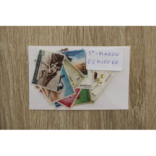 Saint-Marin 25 Timbres Différents Grands Formats