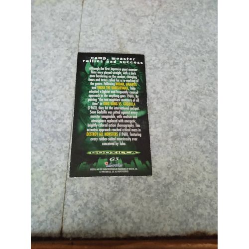 Cartes Spécial De Godzilla G 3 Inkworks
