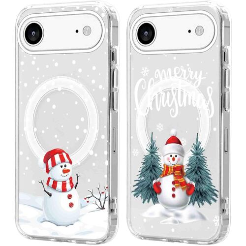 SJZG-2 Pièces Noël Coque Magnétique Pour Iphone Air 6,5'', Etui En Motif Dessin Cadeau De Noël Compatible Avec Magsafe, Housse Christmas Silicone Bumper Cover Pour Iphone Air, Sapin De Noël