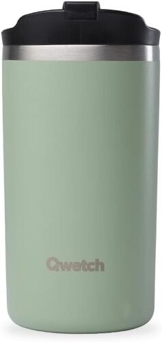 Tzf-- Travel Mug Isotherme - Vert Tilleul 350ml - Thermo Café & Thé En Inox - 6h Chaud Et 12h Froid - Sans Bpa, Étanche, Mug De Voyage 