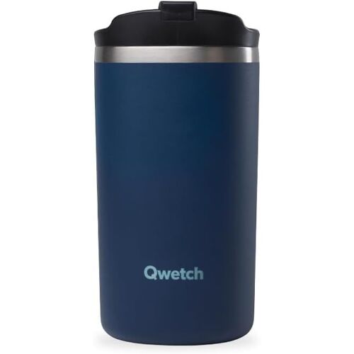 Tzf-- Travel Mug Isotherme - Bleu Marine 350ml - Thermos Café & Thé En Inox - 6h Chaud Et 12h Froid - Sans Bpa, Étanche, Mug De Voyage 