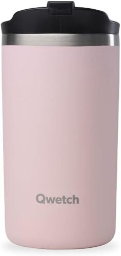CMWS-- Travel Mug Isotherme - Rose Pastel 350ml - Thermos Café & Thé en Inox - 6h Chaud et 12h Froid - Sans BPA, Étanche, Mug de voyage