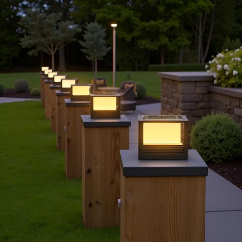 Asfasfq-Lot De 2 Lampe Solaire Exterieur, Capuchon De Poteau Solaire 8x8, 9x9, 10x10, 11x11, 12x12, 14x14, 15x15cm, 2 Modes D'éclairage, Ip65 Étanche, Protéger Poteaux Bois, Pour Terrasse Clôture Pat