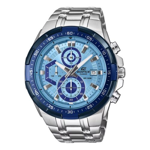 Montre Casio Édifice Chrono Acier Cadran Bleu