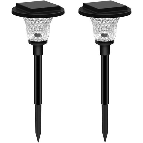 Asfasfq-Lot De 2 Lampes Solaires Pour Jardin Extérieur, Lampes D'allée Étanches Ip65 Avec Changements De Couleurs + Modes Blanc Chaud, Lampes Solaires Décoratives De Jardin Pour Cour, Pelouse, Pati