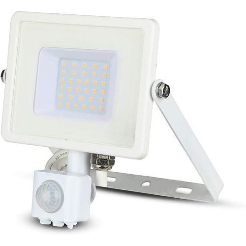 ASFASFq-Projecteur LED pour puce Samsung 30 W avec capteur de mouvement et crépusculaire et interrupteur manuel de verrouillage, couleur blanc 4000 K IP65