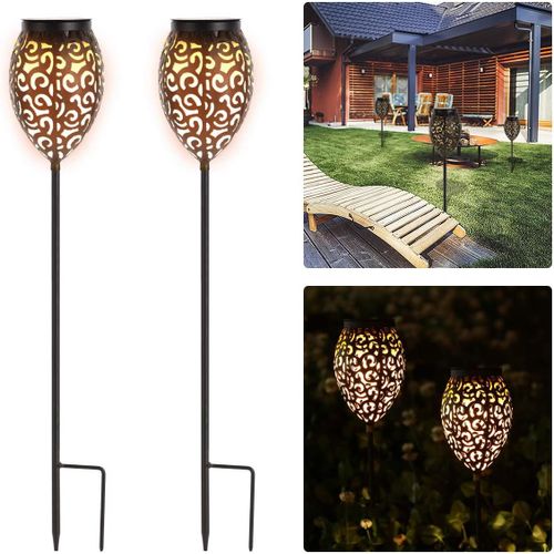 Asfasfq-Lampes Solaires De Jardin Görvitor, Lampes Solaires À Lumière Chaude Led Pour Jardin Extérieur, Lampes De Jardin 69cm Étanches Ip65, Lampes Solaires Pour L'extérieur, Lampes De Chemin De Pelo