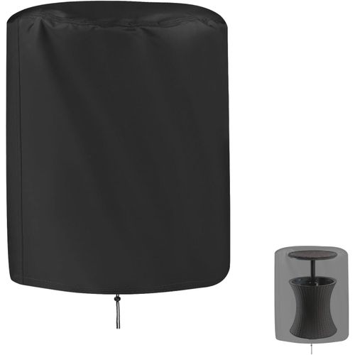Housse De Table D'appoint Pour Patio, Conçue Pour La Glacière Keter De 7,5 Gallons Et Les Bacs À Café D'extérieur (Ronde, 53,3 Cm De Diamètre X 58,4 Cm De Hauteur)