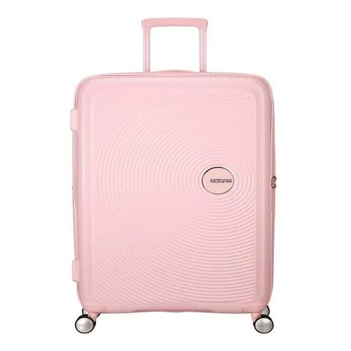 American Tourister Valise rose pour femme - Soundbox Spinner 77 / 28 TSA EXP Trolley Pastel Pink 298822