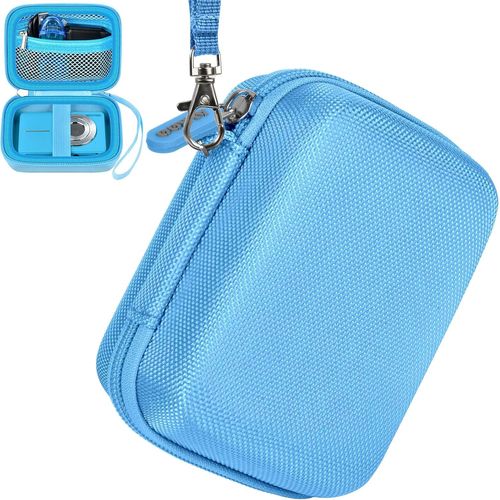 SJZG-Sacoche Pour Appareil Photo Numérique, Appareil Photo Compact Fhd 1080P, 36 Mp, Lcd 2,4"", Rechargeable, Petite Boîte De Rangement (Bleu)