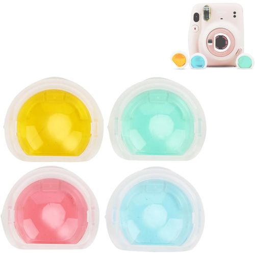 SJZG-Mini Close Up Couleur Lens Filter Set, Filtre Couleur Pour Fujifilm Instax Mini 11, Jaune Rouge Bleu Vert 4 Filtres Objectif Pour Appareil Photo Instantané, Accessoires De Caméra Pour Polaroid M