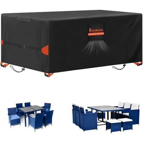 Spwa-Housse Pour Meubles De Jardin, Imperméable, En Tissu Oxford 420d, Résistante Au Vent, Anti-Uv, Pour Meubles De Jardin, Terrasse, Extérieur, 210 X 170 X 74 Cm