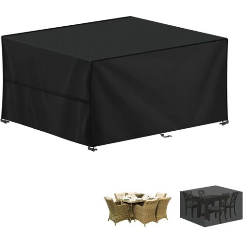 Spwa-Housse Table De Jardin, 140x90x75cm Bâche Salon De Jardin Rectangulaire Housse Protection Salon De Jardin Imperméable Bache Table De Jardin, Anti-Uv, 420d Oxford Housse Table Exterieur