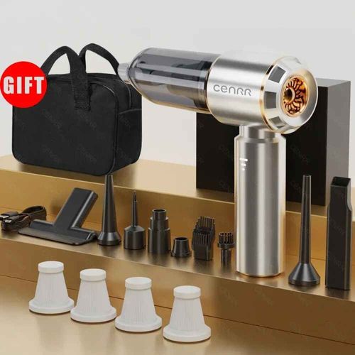 Cenrr-Aspirateur De Voiture Sans Fil Portable,Nettoyeur Sans Fil,Machine À Livres,Aspiration De Bain,Déterminer,998000pa - Type Max Silver 4hepa