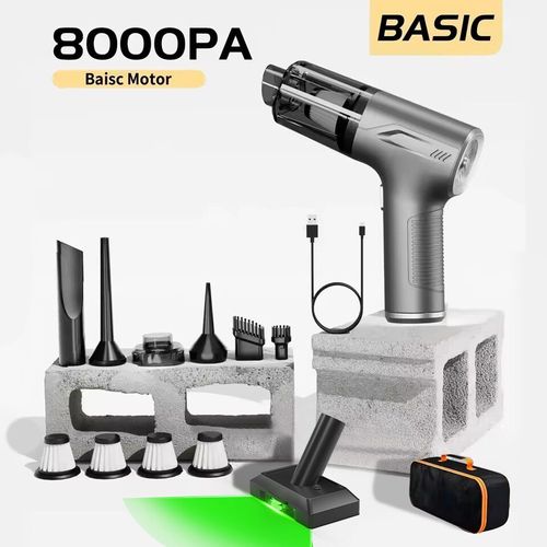 Cenrr 98000pa Mini Aspirateur De Voiture Sans Fil Puissant Nettoyeur De Voiture Sans Fil Pistolet À Air Portable Aspirateur Portable - Type Basic 4hepa Light