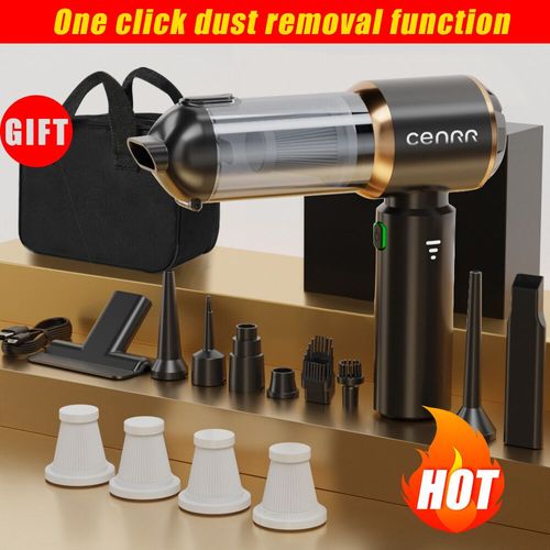 Cenrr-Aspirateur De Voiture Sans Fil Portable,Nettoyeur À Main,Aspiration De Bain,Machine À Livres,998000pa - Type Max Black 4hepa Y