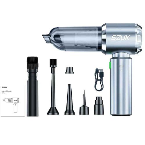 Szuk C012 985000pa Aspirateur De Voiture,Nettoyeur De Voiture Portable Sans Fil À Forte Aspiration,Mini Aspirateur,Mini Aspirateurs Sans Fil,Aspirateur Pour Voiture Puissant - Type Max Silver #A