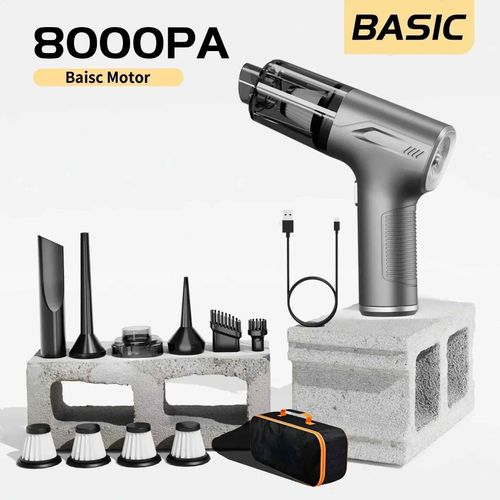 Cenrr 98000pa Mini Aspirateur De Voiture Sans Fil Puissant Nettoyeur De Voiture Sans Fil Pistolet À Air Portable Aspirateur Portable - Type Basic 4hepa Bag