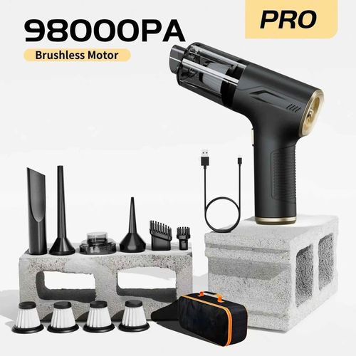 Cenrr-Mini Aspirateur De Voiture Sans Fil,Nettoyeur De Voiture Sans Fil,Odorà Air Comprimé Portable,98000pa - Type Pro 4hepa Bag