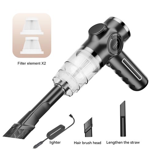 Belibuy Mini Aspirateur De Voiture Sans Fil Puissant Nettoyeur De Voiture Sans Fil Portable Aspirateur De Tapis Machine De Nettoyage - Type Black