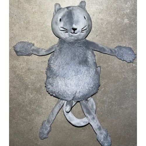 Doudou chat musical Piou Piou et merveilles boîte à musique jouet animal bébé gris 